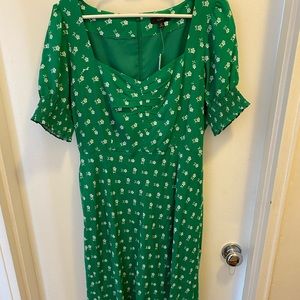 Kelly Floral Green Dress